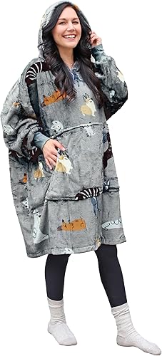 Miniatura 4 de Catalonia Sudadera con capucha de gran tamaño, sudadera de forro polar con bolsillo frontal grande, para adultos, hombres y mujeres