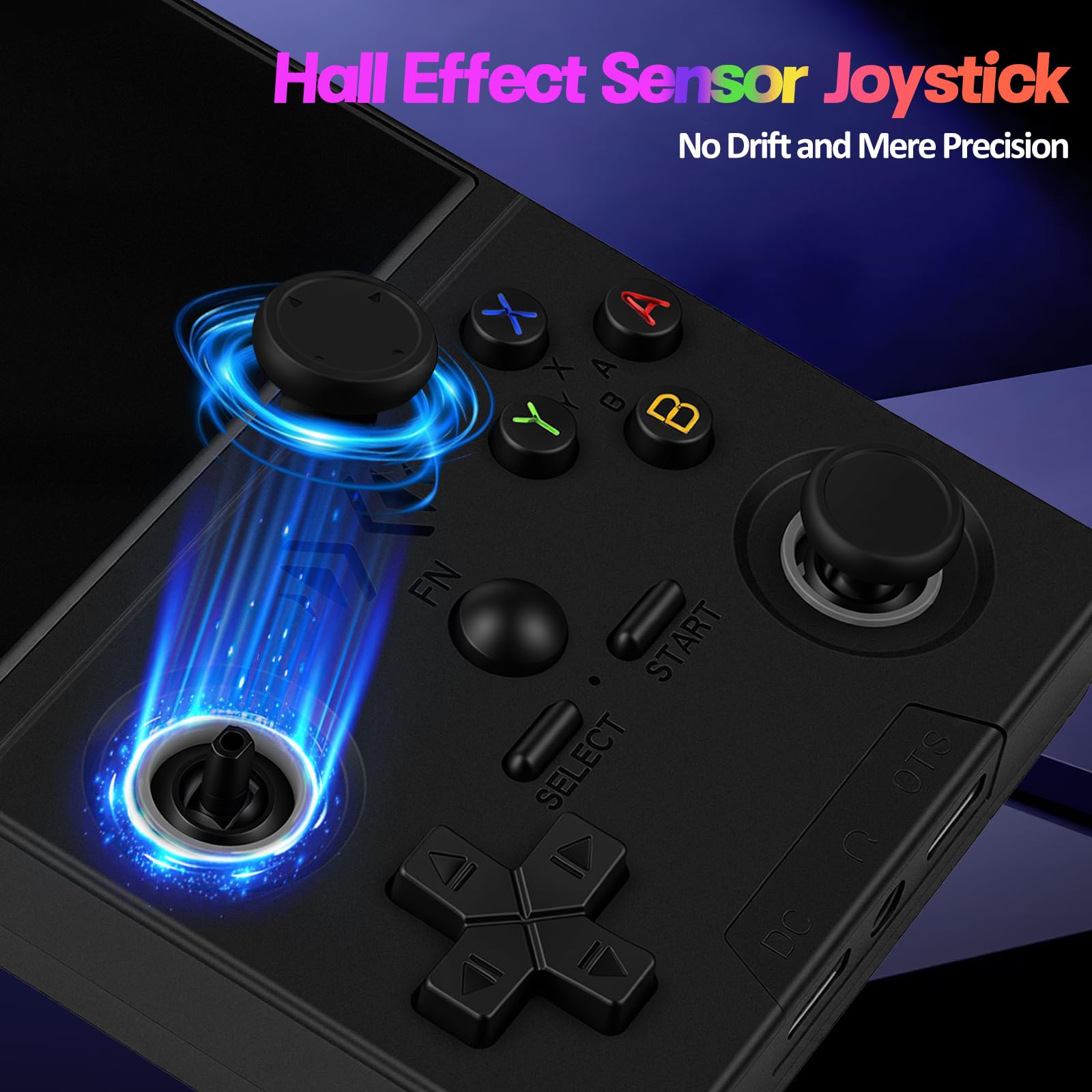 XF40V Retro Handheld Game Console, Retro Gaming Console 4.0'' IPS Screen Linux System Built-in 64G TF Card, Open Source Linux System, Preloaded 20000+ Classic Games, Portable Video Gaming (Black-64G)