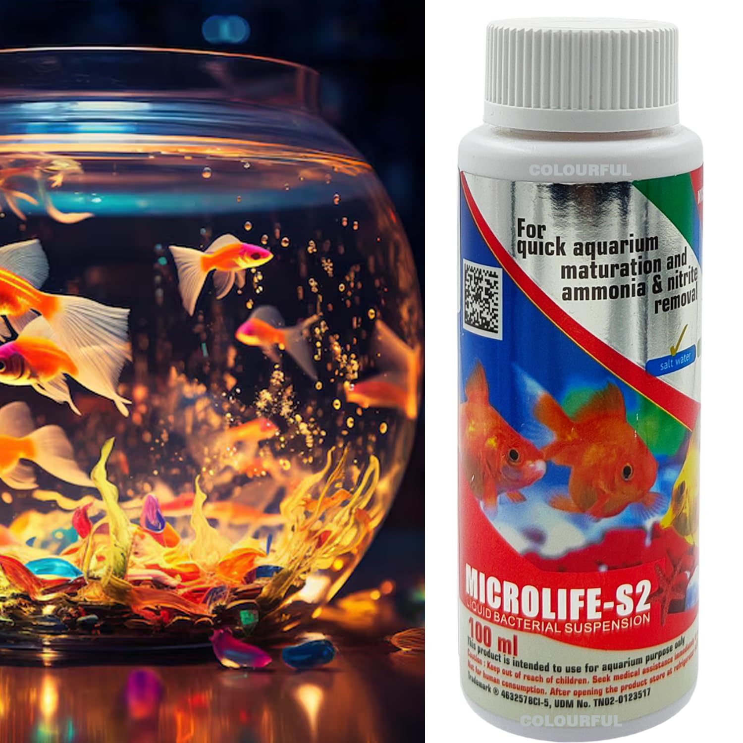 Aquatic Remedies Micro Life S2 | for Quick Aquarium Maturation and Ammonia & Nitrite Removal | Water Conditioner | Suitable for Fresh Water & Salt Water, (Micro Life S2-100ml), Pack of 1 (B0D6GW3HC4) Amazon Price History, Amazon Price Tracker