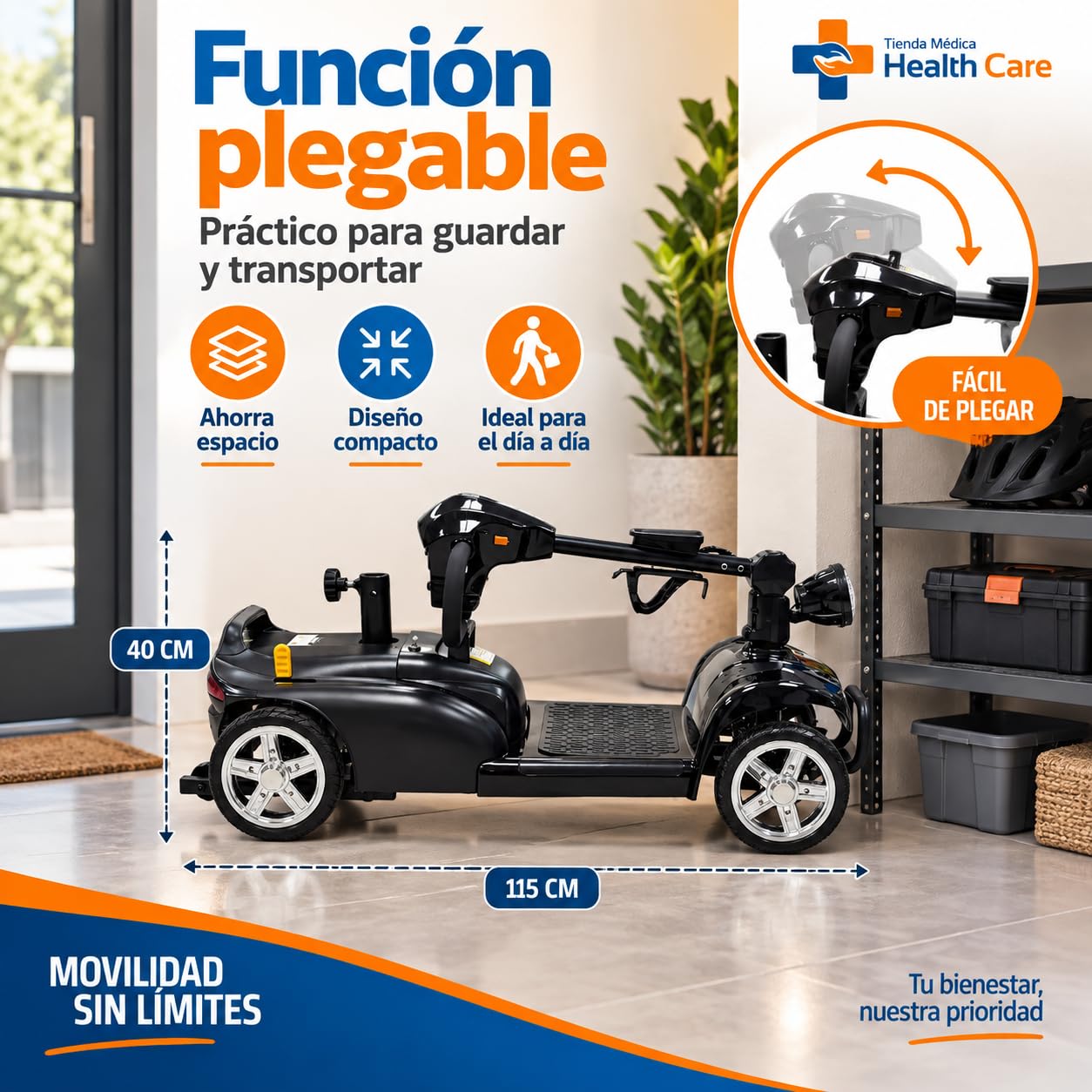 SMC-293N: Configuración de transporte sin asiento ni canasta