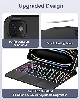 Amazon.com: AUSDOM iPad Pro M4 11 inch Case with Magic Keyboard