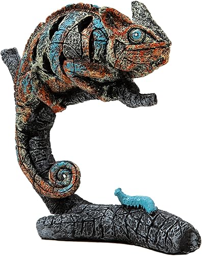 Decoración de escultura de estatua de camaleón, centro de mesa de animales de lagarto para decoración de mesa, decoración de estatua para sala de