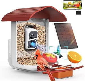 birdsnap® PAV- Bird Feeder with Camera Solar Powered, 64GB Card & 2K HD Record Video Bird Camera Live with 5 DIY Add-ons, AI Identify Auto Capture, Ideal Gift for Birds Lover asin的图片