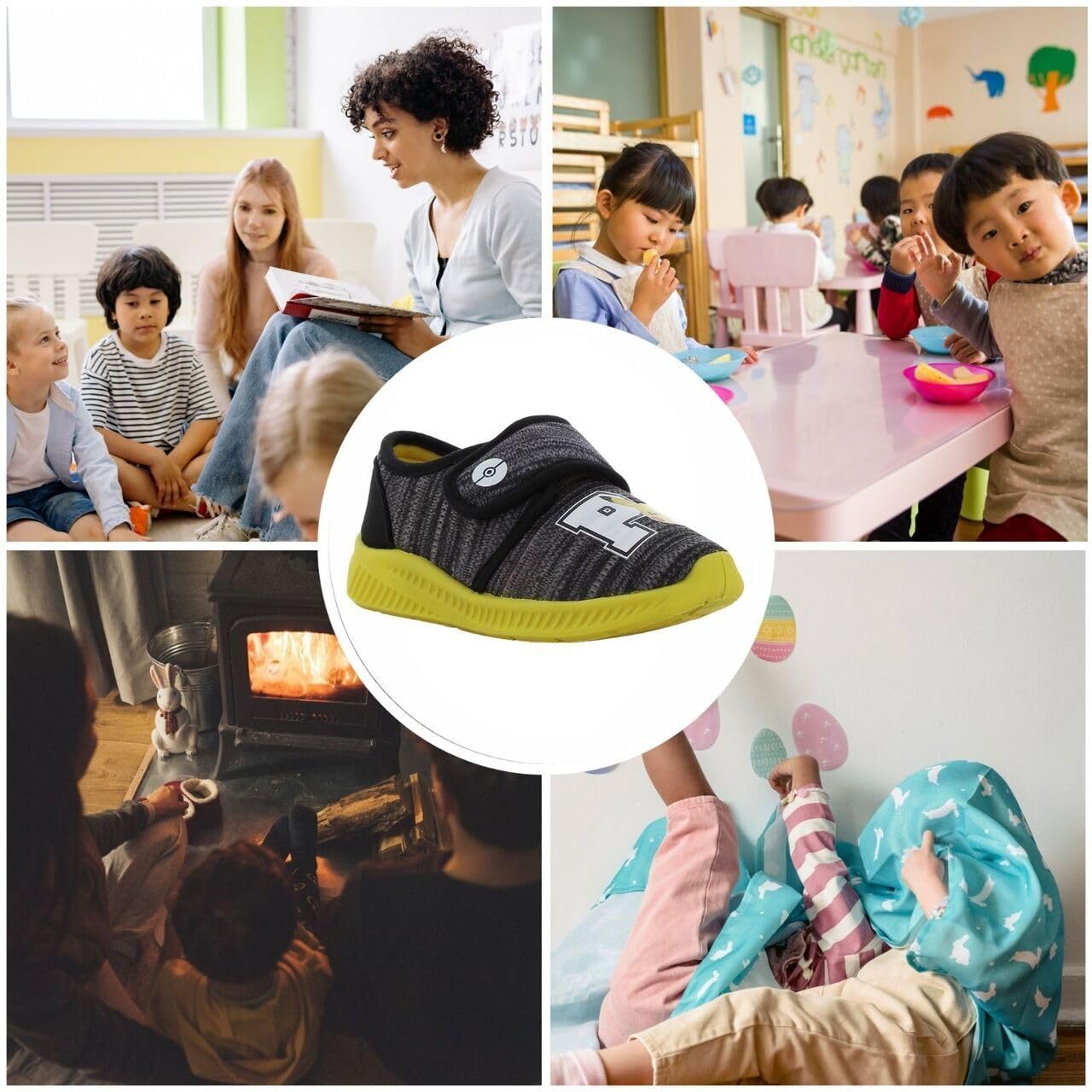 Leomil Pokémon Chaussons Boys Pantoufles Enfants, Idéal pour la maison et la Maternelle