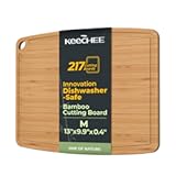 Dishwasher Safe Durable Lightweight Bamboo Wood Cutting Boards for Busy Kitchen&comma; Easy Storage & Clean Wooden Chopping Boards Reversible with Juice Groove&comma; Kitchen Gift for Home Cooks