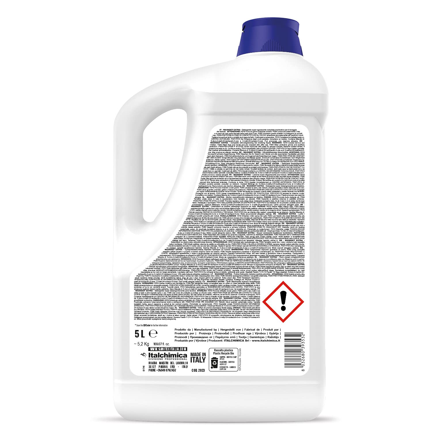 Detergente Liquido Lavatrice Supersgrassante per Sporco Ostinato - 5 kg & Washdet - Detergente Liquido per Bucato a Mano e in Lavatrice - Bianchi e Colorati - Orchidea Blu - 5,1 kg