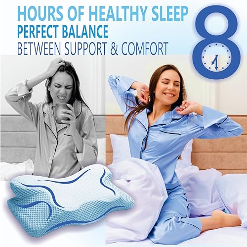 Miniatura 6 de Almohada facial antienvejecimiento, almohada cervical para el cuello para aliviar el dolor, alivio de la migraña, almohadas ortopédicas de espuma