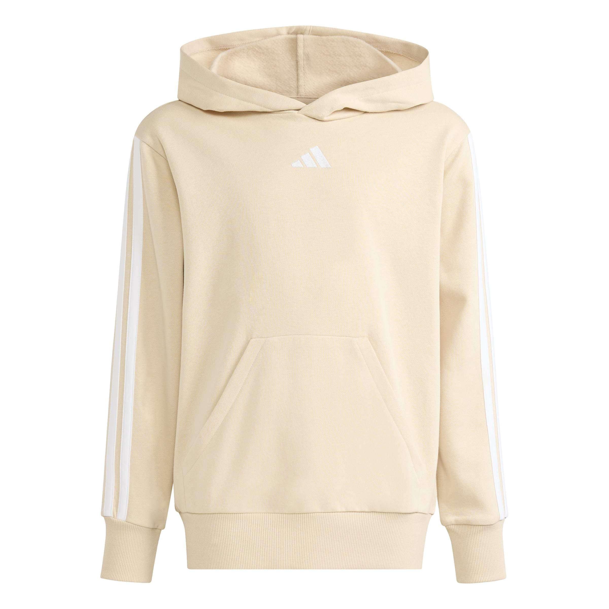 adidas Unisex Kids ESSENTIALS 3 STRIPES HOODIE, Crystal Linen/white, 7-8 Years