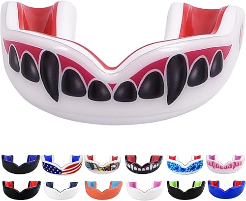 Protector bucal deportivo para niños y jóvenes, sin BPA, para karate, fútbol americano, artes marciales, rugby, boxeo, hockey (incluye estuche de