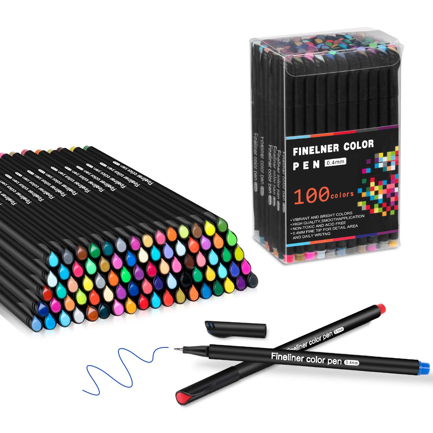 Hethrone Journal Planner Pens 100 Colored Pens Fine Point Markers