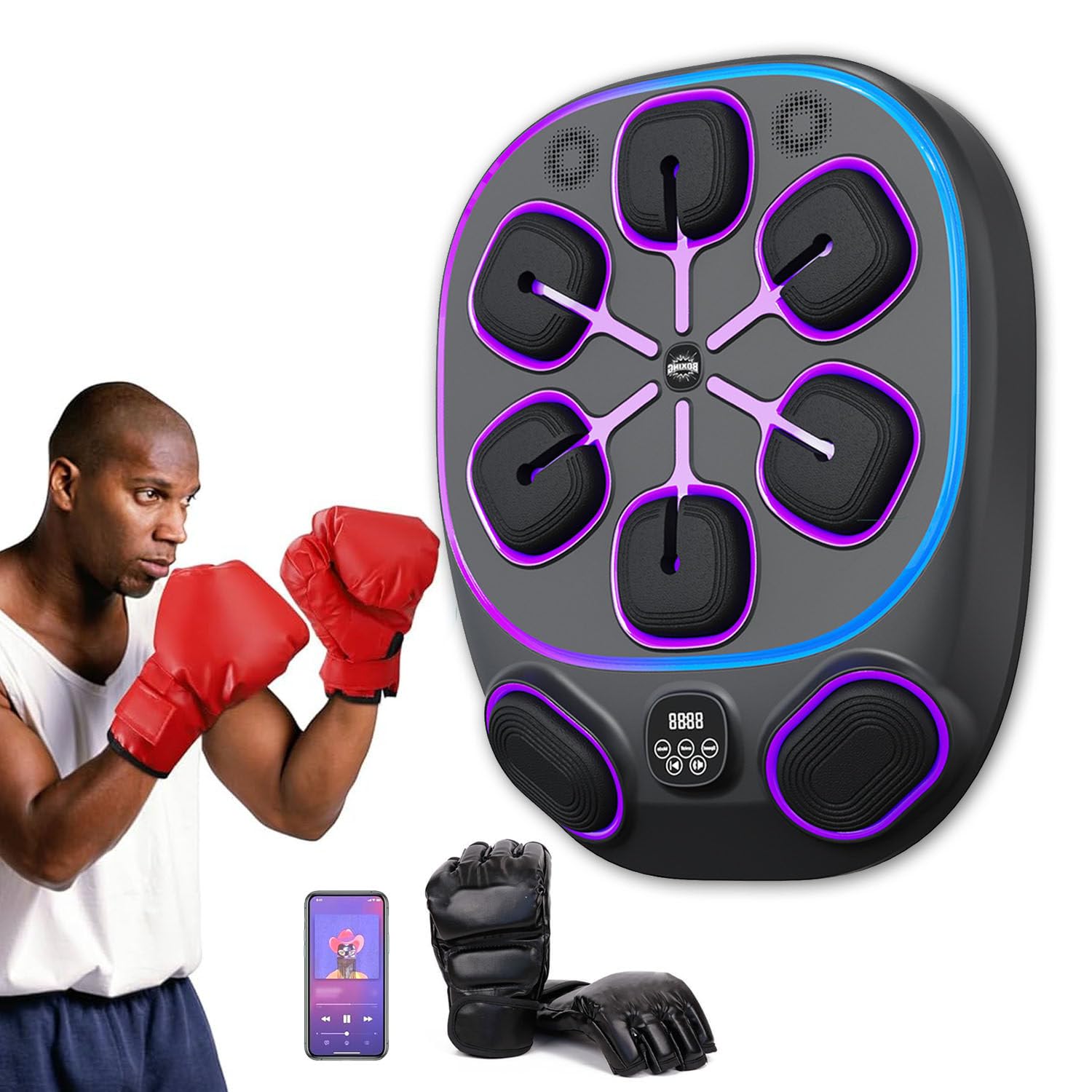 Music Boxing Machine Pro 2025-24'' x 19'' Interactive Punching Bag