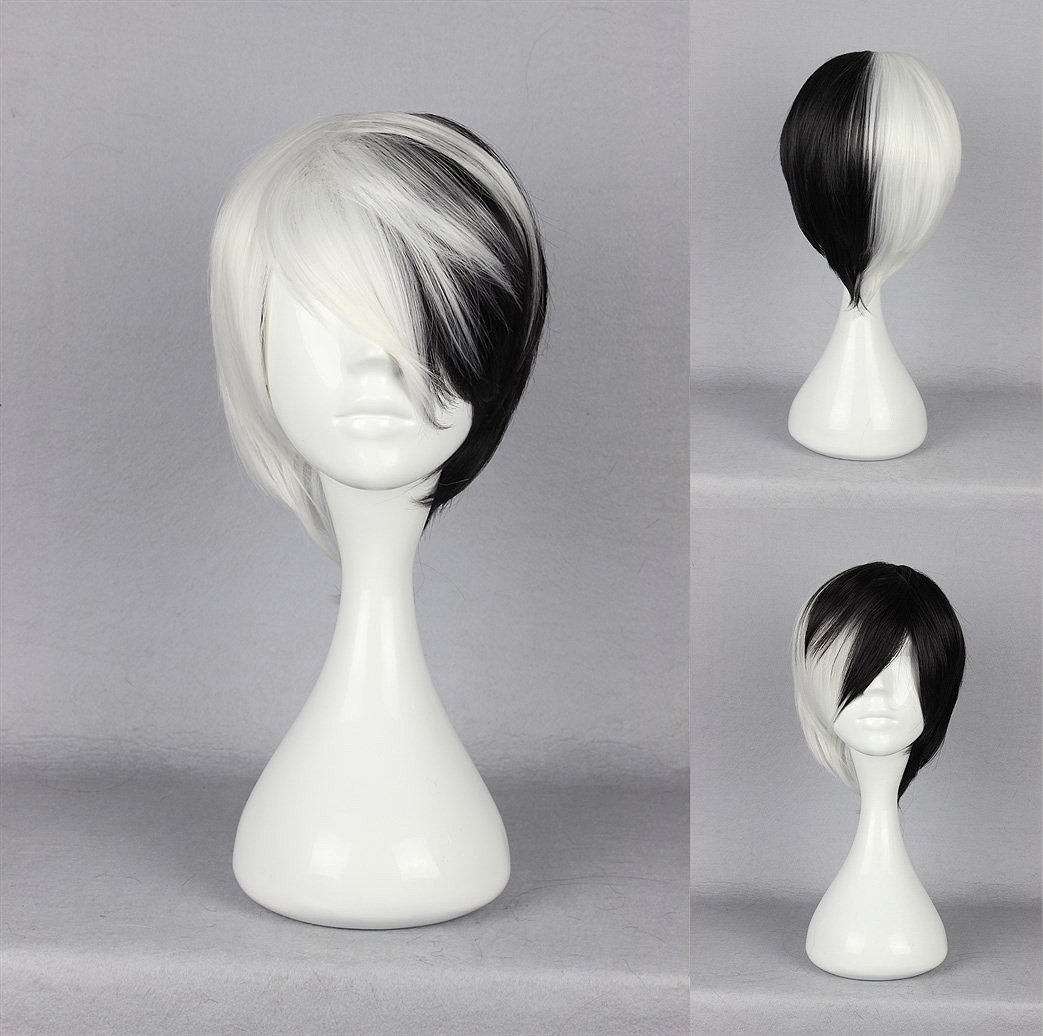 Women's Wig Cosplay Wig Danganronpa – Black and White 32 cm
