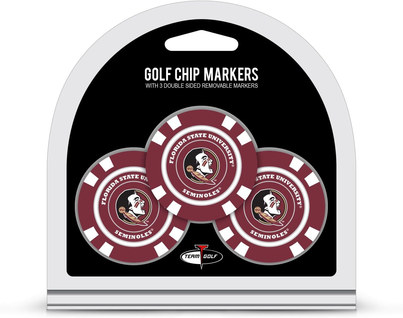 Team Golf NCAA Poker Chip Size with Pop Out Smaller Double-Sided Enamel Markers