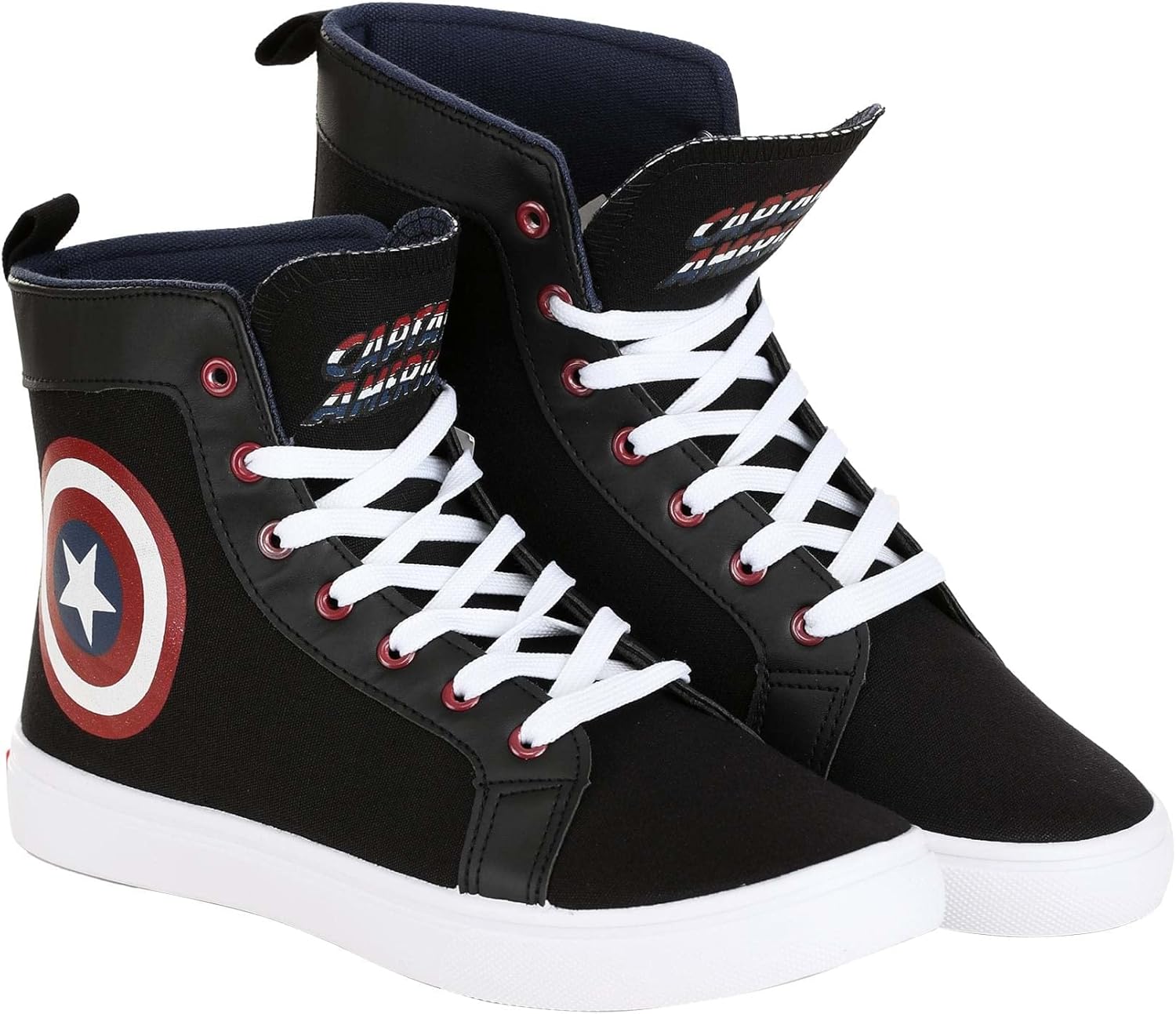 Mens Captain America Canvas Shoes Size 13 Black