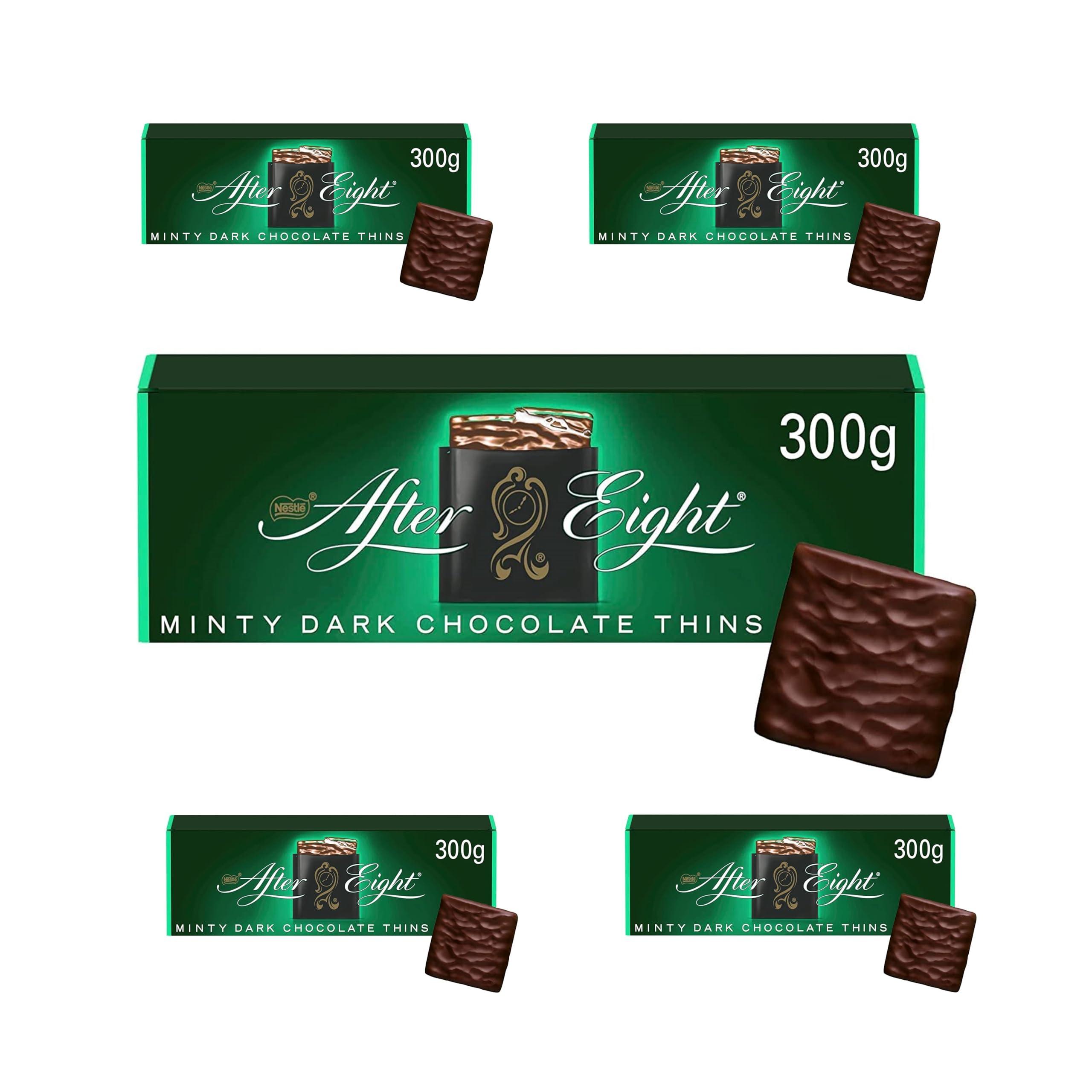 After Eight Dark Mint Chocolate Carton Box Christmas Special 300g - Pack of 5