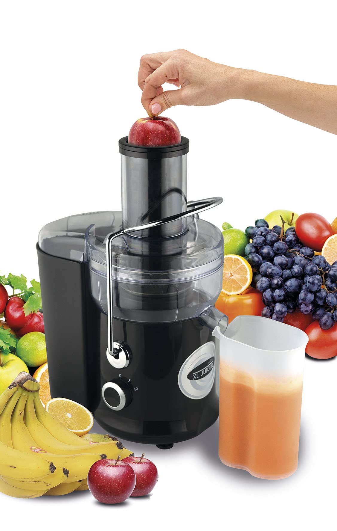 Starlyf XL Juicer – Extractor de Zumo Eléctrico 600 W, 2 Velocidades, BPA Free, Expulsión Rápida de Pulpa, Ideal para Frutas y Verduras