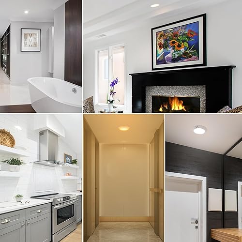 Miniatura 7 de Luz LED de techo con sensor de movimiento, 3000 K4000 K5000 K seleccionables, accesorios de luz LED empotrados, 16.5 W, 1200 lm, luz detector de