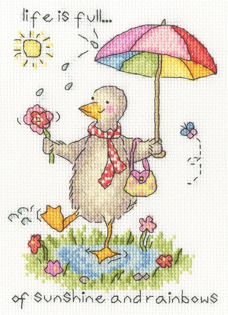 Bothy Threads Counted Cross Stitch Kit - Sunshine and Rainbows