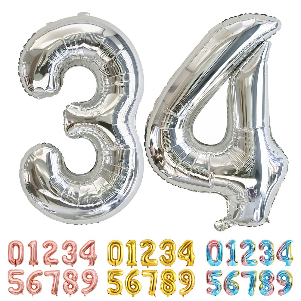 Foil Globo Número 5 Azul 40" (101cm), Inflable Helio o aire, Gigante Numeros 0-9, 10-19, 20-29, 30-100, Grande Globos Decoración para La Boda Aniversario y Cumpleaños Fiestas — view 467