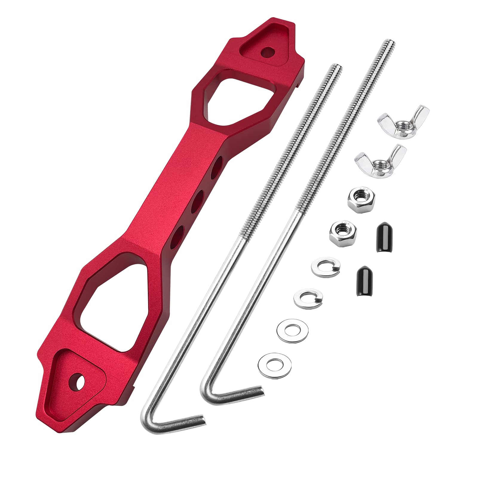 ARONOVA Red Aluminum Billet Hold Down Set