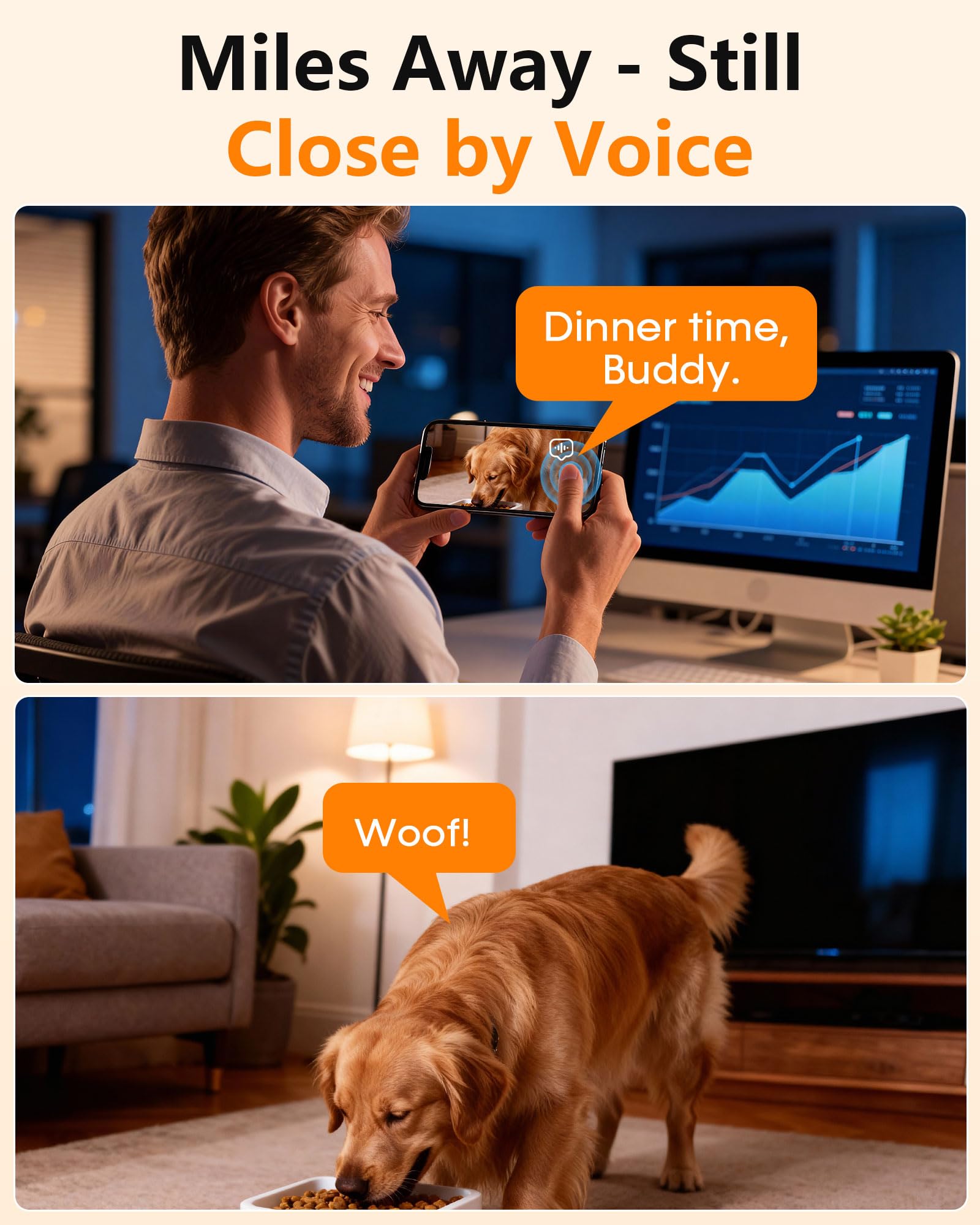 Automatic Dog Feeder Large Breed: 12L/50 Cups with HD 1080P Camera - 5G WiFi Anti-Clog Timed Dog Feeder for Golden Retriever Busy Owners by UTCG - image 7