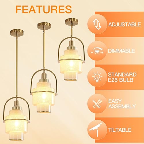 Miniatura 6 de Moderno candelabro nórdico de cristal, lámpara de araña retro industrial de vidrio de arena fina de varilla recta, adecuada para comedor, sala de