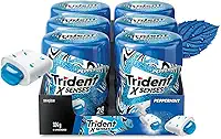 Chiclete Trident XSenses Peppermint Sem Açúcar Garrafa - Caixa com 6 unid. de 54g