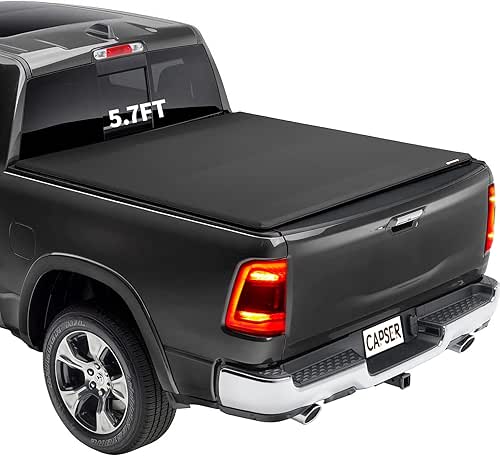 CAPSER Ram1500 5.7FT Tri-Fold Tonneau Cover Fits 2009-2024 Dodge Ram