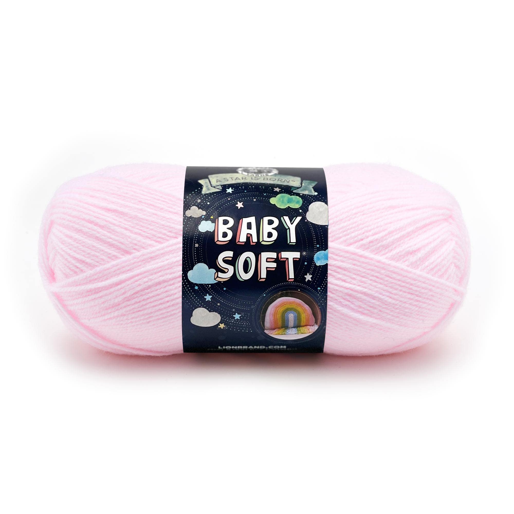 Lion Baby Soft Yarn, Acrylic Blend, Petal, 10.16 x 20.32 x 8.89 cm