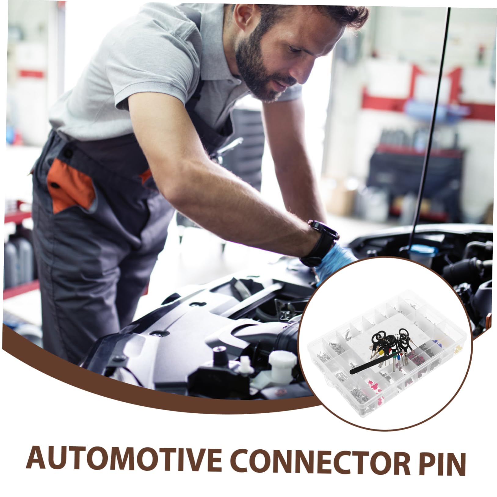 OUNONA Kit de Connecteurs Électriques à Sertir 700Pcs pour Voiture Broches en Alliage et Plastique, Installation Facile pour Réparations Automobiles Polyvalentes