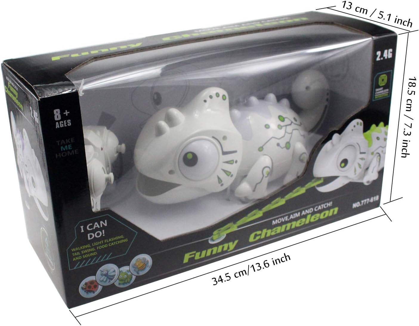 Tipmant RC Chameleon Remote Control Animal Toy Electric Lizard Electronic Pets Car Vehicle Kids Birthday Gifts : Toys & Games