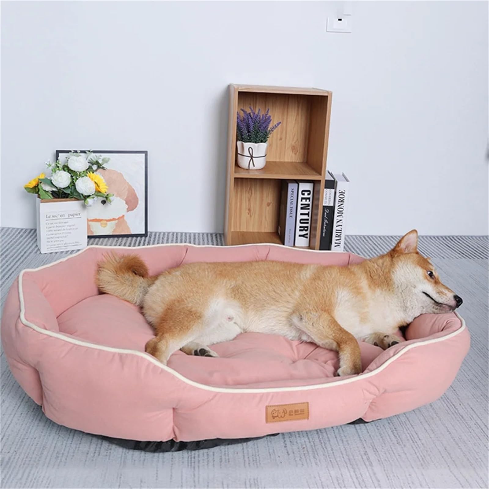 Cuccia cane Cuccia for gatti, grande divano for cani, materassino invernale caldo for cani per Animali Domestici(Khaki,L)