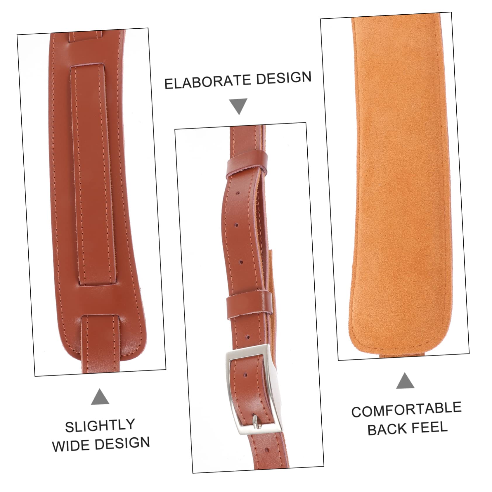 elegante cinturón de guitarra correa guitarra acústica guitar strap guitarras correa de guitarra clásica correa de guitarra creativa cinturón de instrumentos Cuero Brown