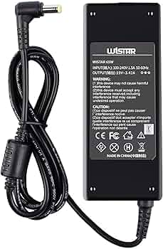 WISTAR 65W Adapter Charger for ACER Gateway NE56R Laptop 19V 3.42A(Black)