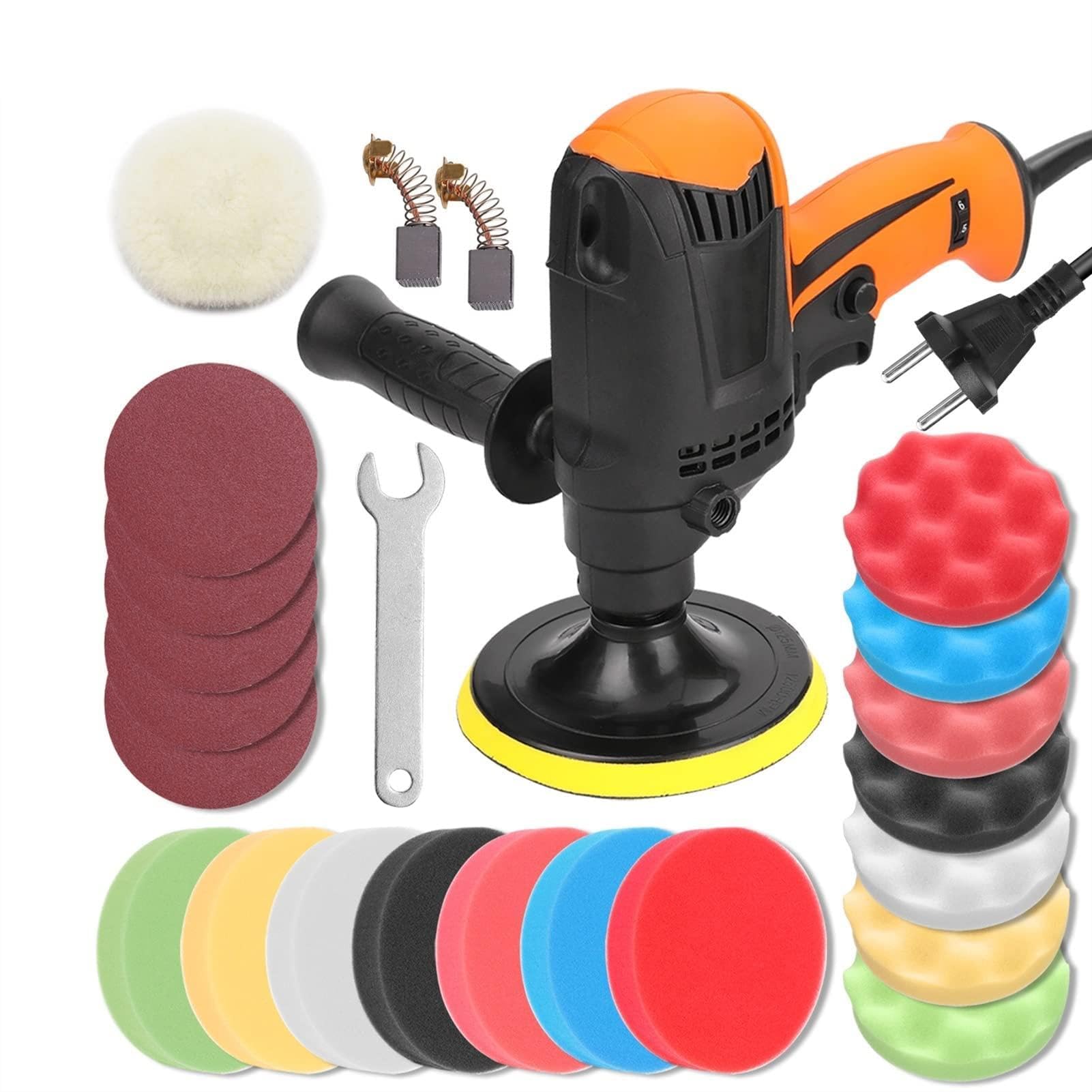 LNHHG 1580W Polisher Adjustable Speed Car Electric Machine Waxing Auto Furniture Polishing Tool Grinding(980W)