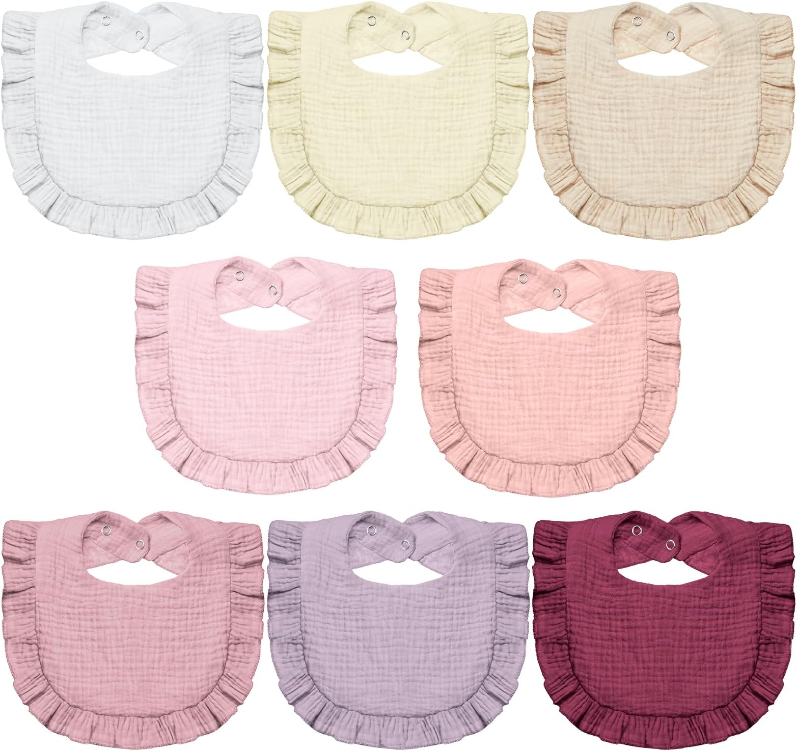 Lictin Baby Bandana Dribble Bibs Drool Bibs, 8pc Infant Teething Soft and Absorbent with Adjustable Snaps, Bib Set for Unisex Newborn Toddlers Aged 0-24 Months