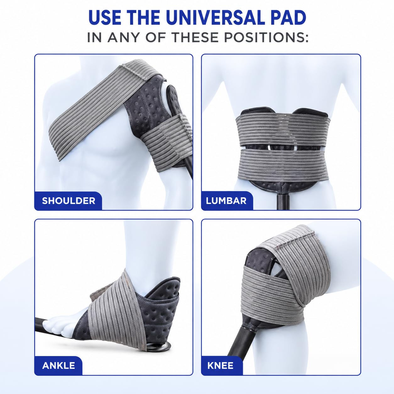 LEONNS Máquina de terapia de frío con almohadilla flexible universal | Sistema de crioterapia de hielo para rodilla, hombro, espalda, cadera y más (máquina + almohadilla universal)