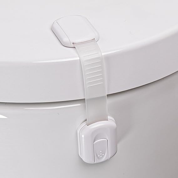 2-Pack Toilet Locks Baby Proof - Toilet Seat Locks for Toddlers with Adhesive - Toilet Latches Child Safety - No Tools Required
