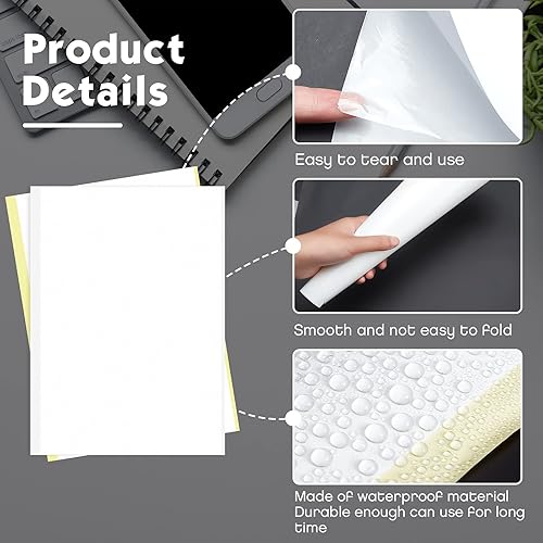 Miniatura 3 de 20 Pcs Double Sided Adhesive Sheets Double Sided Tape Sheets Clear Strong Sticky Tape Decorative Craft Tape Adhesive Paper Sheets for DIY Art Craft