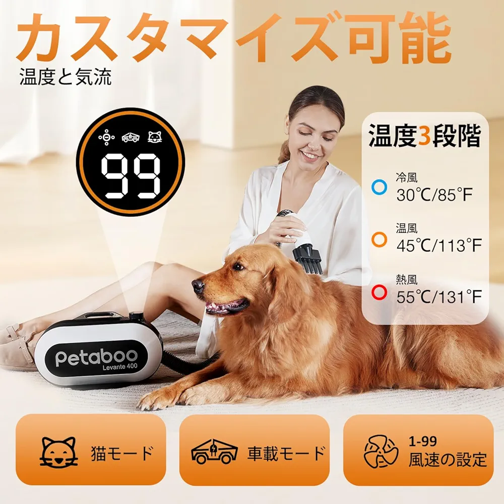 【Petaboo】 ペットドライヤー　犬猫用 楽天市場】【Petaboo】ペット ドライヤー 犬用 大型犬 猫 静音