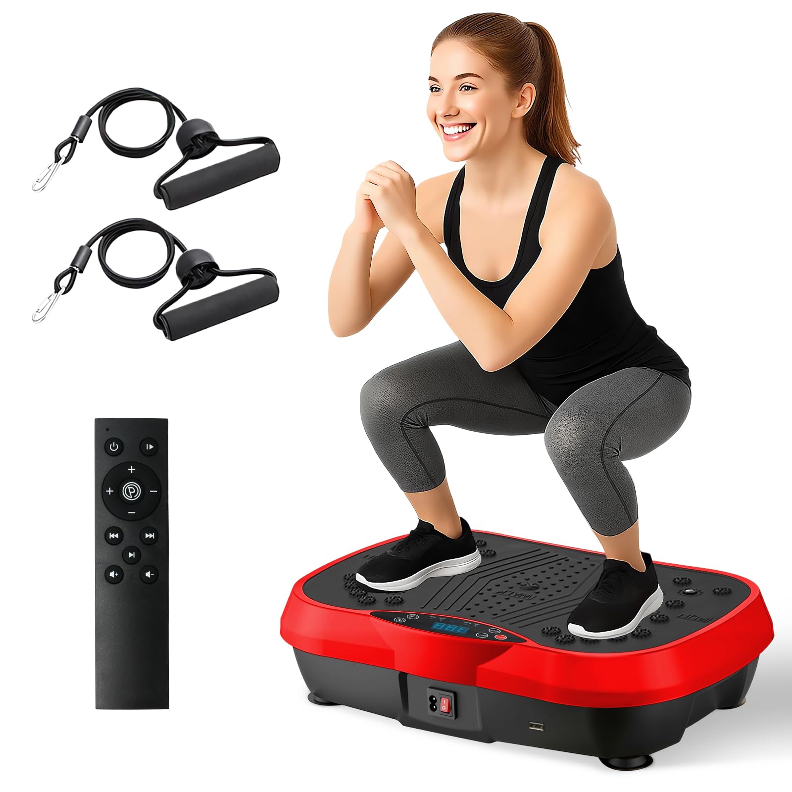 2026 Upgraded Vibration Plate Exercise Machine, 10 Preset Modes & 200 Speed Level Full Body Workout Vibrating Plate for Fitness Body Toning, 400lbs Capacity Fitness Equipment for Home Use