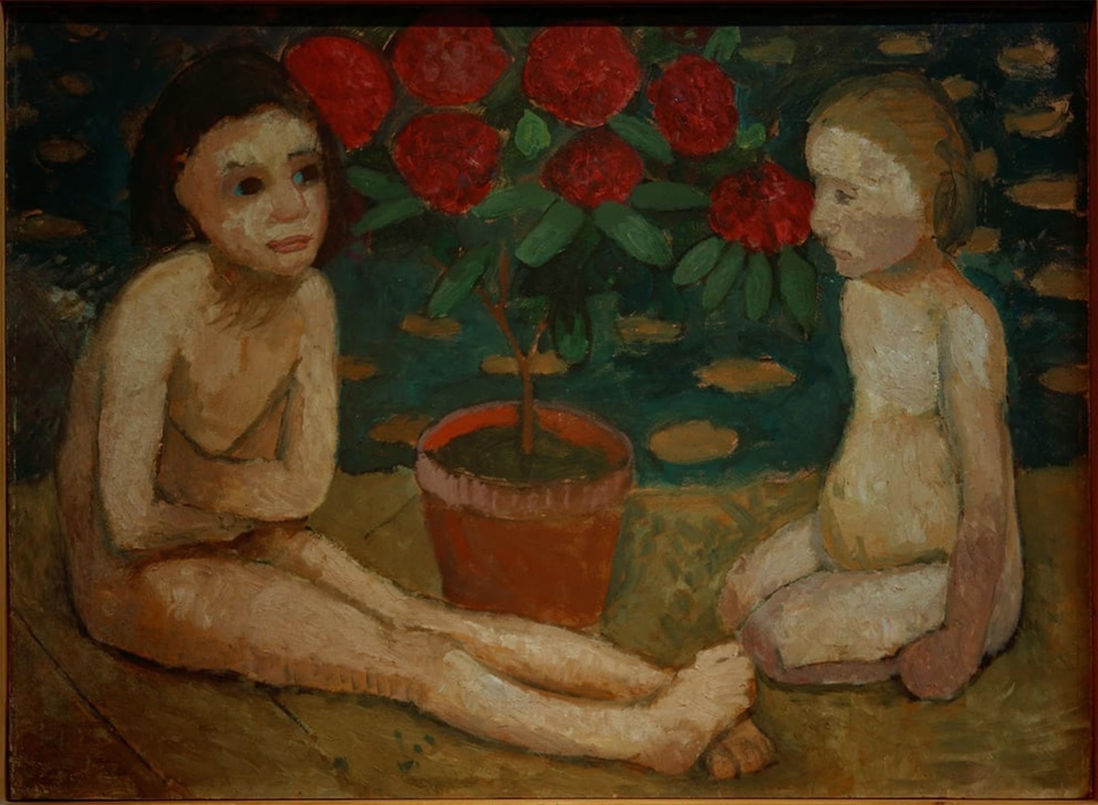 ARTXLXXBN Famous Prints Artwork Pictures Poster Painting Art Zwei Sitzende Kinderakte by Paula Modersohn Becker Artwork Landscape Pictures for Home Decor 60x90cm