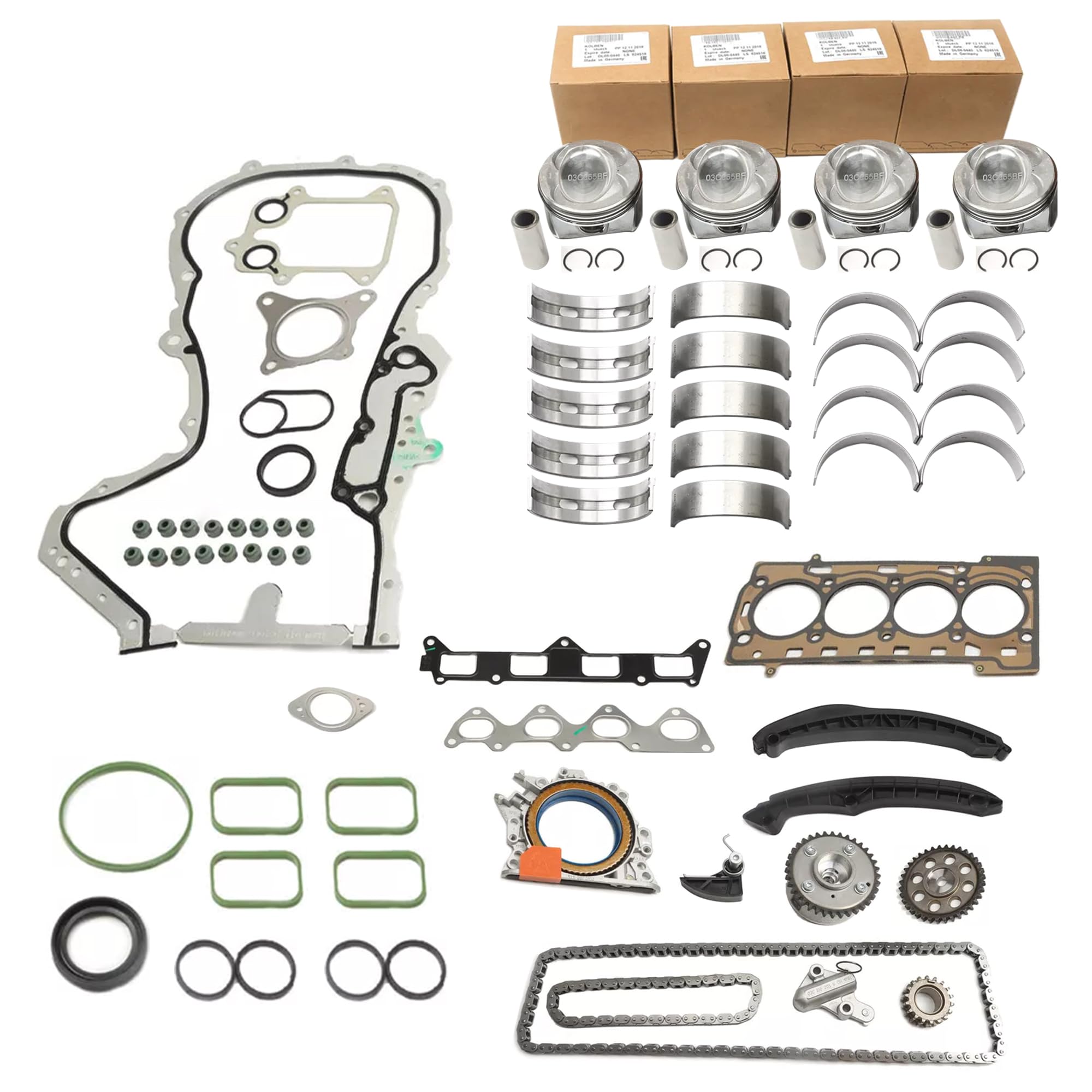 YIDEZU Engine Rebuild Overhaul Repair Kit Fit For G-o/lf J-e/t,ta A-U,D/I A1 1.4 TSI CAVD