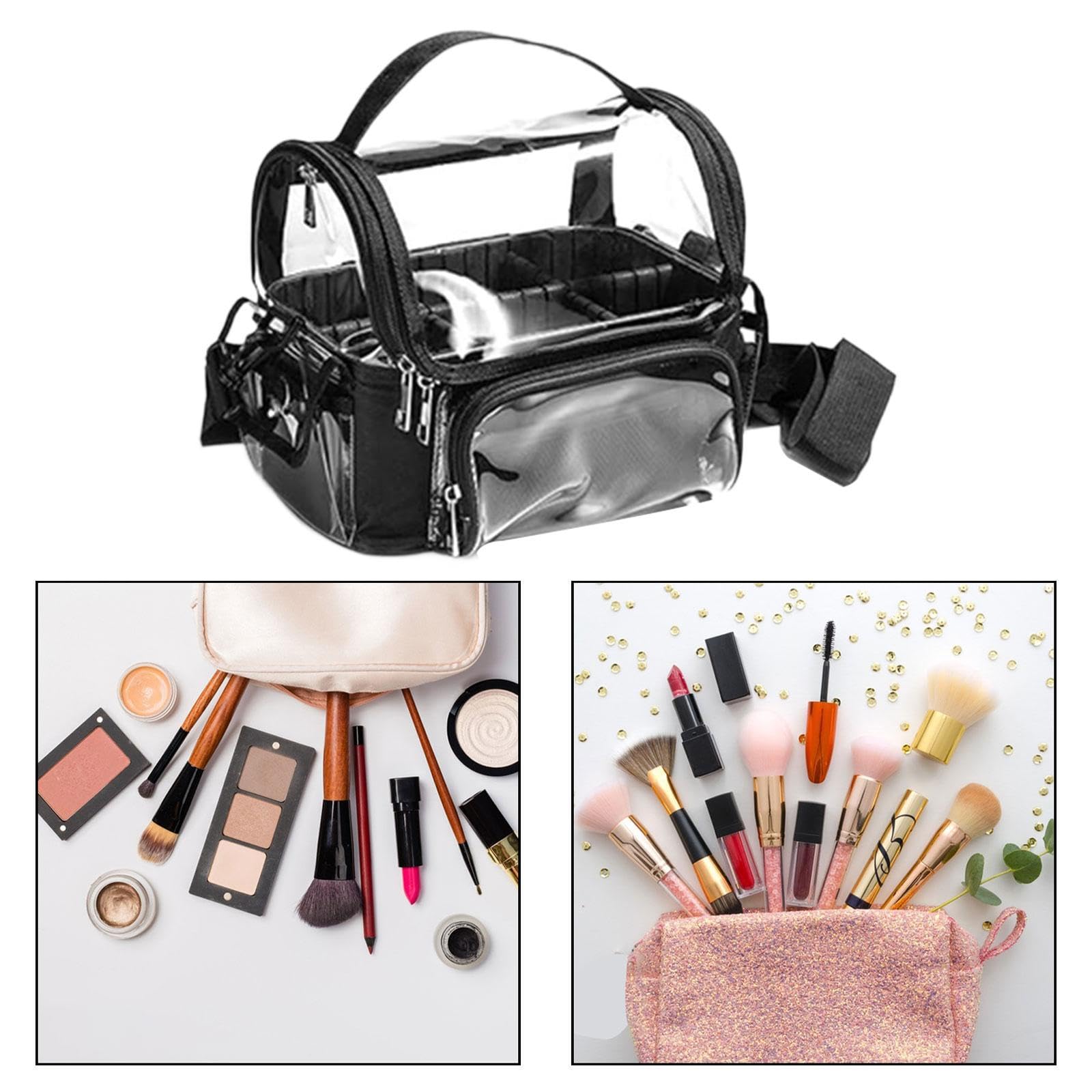 Organizador cosmético portátil Claro del Bolso del Lavado del Bolso del Maquillaje cosmético para Viajar