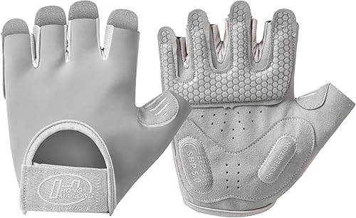 Guantes de entrenamiento para mujeres y hombres, guantes antideslizantes sin dedos para levantamiento de pesas, guantes de entrenamiento para