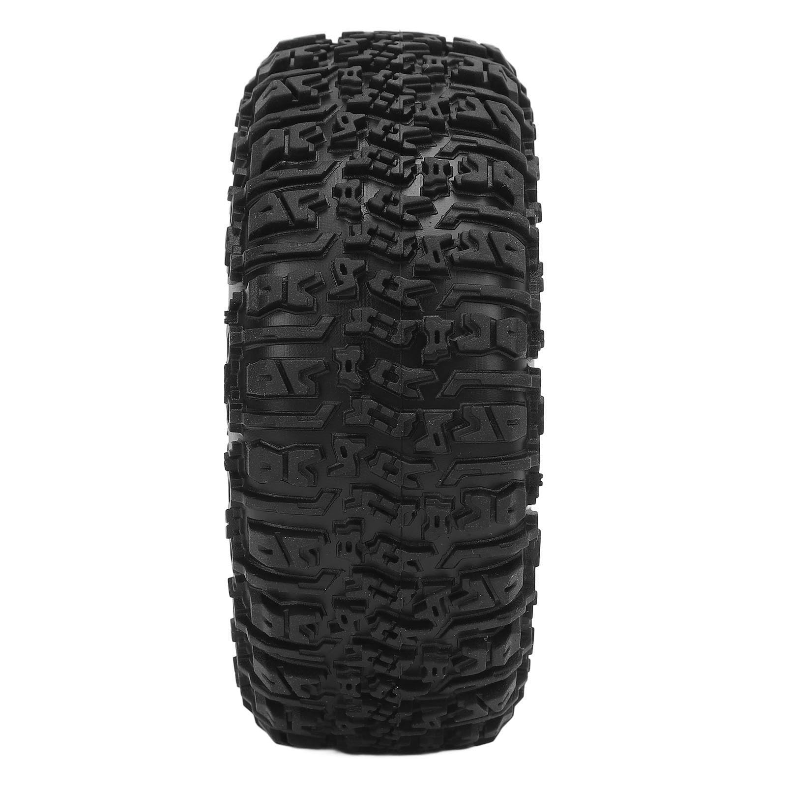 Generic Zestaw Opon do kół Gąsienicowych RC Trwała Piasta ze Stopu Aluminium Stylowy Samochód RC 4 szt. dla Entuzjastów Jazdy 120x46mm (BLACK)