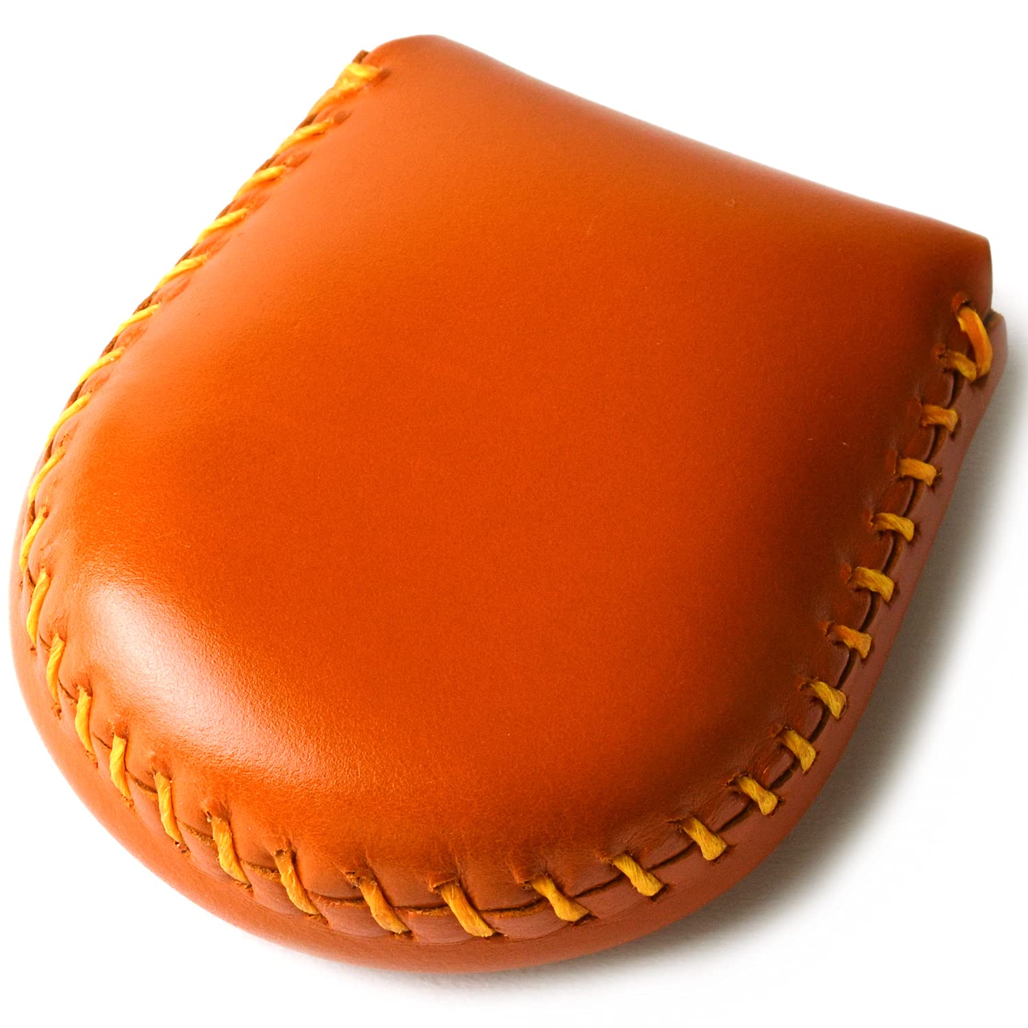 Tokyo amachi Kobo Coin Purse, Genuine Leather, Completely Handmade, Hand-Sewn Finish, Compact, Easy to Use, orange : Clothing, Shoes & Jewelry