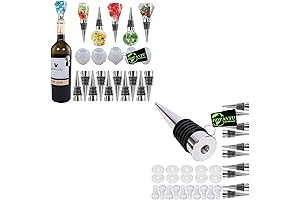 JOFAVIU 15 Pcs Resin Wine Bottle Stoppers Molds Set for Wine Lovers,...