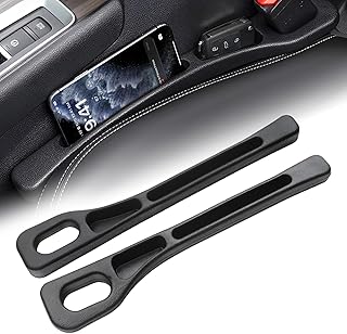 Car Seat Gap Filler, Set of 2 Storage Boxes for Car Seats, Car Seat Gap Filler, Car Seat Gap Stopper, Prevents Items from Falling Off for Most Models of Cars (C)