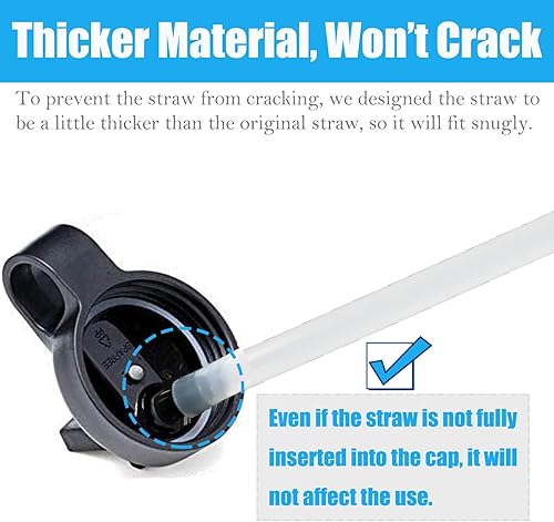 Miniatura 3 de 6 popotes de repuesto y anillos de junta de silicona y 1 funda protectora flexible para botella compatible con botella de agua Hydro Flask de boca